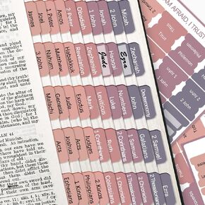 Vitoler Bible Tabs,75pcs Bible Index Tabs,Bible Tabs for Women & Men,Boho Theme Bible Accessories for Bible Study Supplies