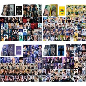 4Pack/220PCS Stray-Kids Photocards,Stray-Kids Lomo Cards Greeting Cards for Collection(Green)
