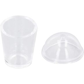 Dollhouse Cup, 5pcs Dollhouse Cups 112 Scale Transparent Plastic Material Decorative Cute Mini Coffee Cups with Lids