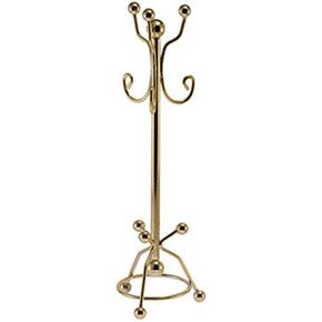 International Miniatures Dollhouse Miniature Hall Coat Tree in Polished Brass