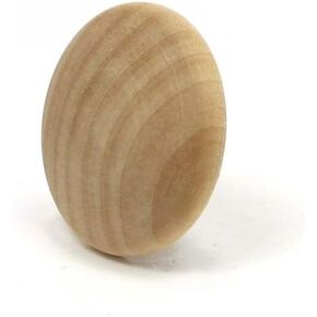 Mylittlewoodshop - Pkg of 6 - Domed Circle Disk - 2 inches in Diameter and 5/16 inches Thick Unfinished Wood(WW-DD2000-6)