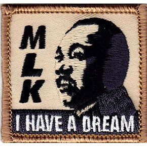 "MLK - I HAVE A DREAM" - IRON ON EMBROIDERED PATCH - HERITAGE - BLACK HISTORY