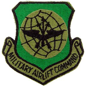 United States Air Force USAF Military Airlift Command Embroidered Patch, with Iron-On Adhesive (Subdued)