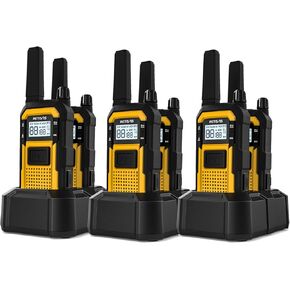 Retevis RB48 Heavy Duty Two Way Radio,Waterproof Walkie Talkies,Shock-Resistant,2000mAh,Vibration Call,Emergency Alarm,NOAA,Hands-Free,Durable 2 Way Radio for Job Site (6 Pack)