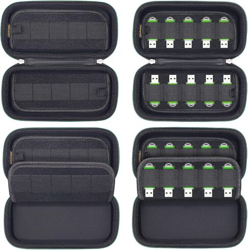 USB Flash Drives Case Organizer Fits 20 Thumb Drives USB Sticks Holder Hard Shell Storage Case Portable Box Travel Carrying Pouch in Kuwait