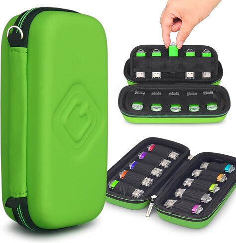 USB Flash Drives Case Organizer Fits 20 Thumb Drives USB Sticks Holder Hard Shell Storage Case Portable Box Travel Carrying Pouch in Kuwait