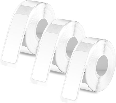 480pcs/3 Rolls Label Printer Tapes for Phomemo D30, 14x40mm Thermal Paper Self-Adhesive Label Waterproof Labeling Stickers for Office School Home (White) in Saudi Arabia