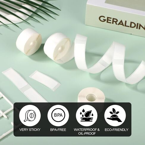 480pcs/3 Rolls Label Printer Tapes for Phomemo D30, 14x40mm Thermal Paper Self-Adhesive Label Waterproof Labeling Stickers for Office School Home (White) in Saudi Arabia