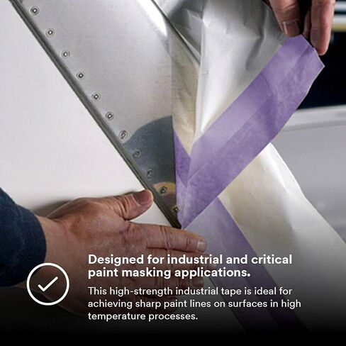 3M 501+ High Temperature Masking Tape, Purple, 1.89 in x 2.15 in – Strong Holding Power for Automotive, Specialty Vehicle and Industrial Markets in Saudi Arabia