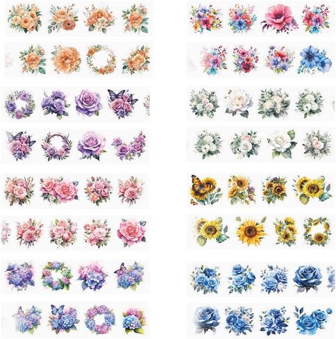 مجموعة أشرطة عريضة للحيوانات الأليفة مكونة من 8 لفات من أجل سجل القصاصات وبطاقات مجمعة ومذكرات مخططة لتزيين أعمال المشروع بنفسك، شريط شفاف مقطوع مسبقًا، 8 تصميمات in Kuwait