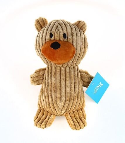 HK Hund & Katt Plush Squeaky Teddy Bear Toy for Dogs, Corduroy, 11.8 inches, Pack of 2 in Saudi Arabia