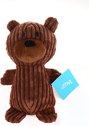 HK Hund & Katt Plush Squeaky Teddy Bear Toy for Dogs, Corduroy, 11.8 inches, Pack of 2 in Saudi Arabia