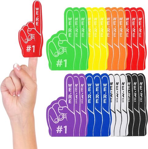 24 Pcs Mini Foam Fingers, foam finger We're #1 Sport Fan Foam Finger, Sports Themed Birthday Party Supplies Foam Hand Fingers Cheerleader Gifts for Sports Events(Dark Blue) in Saudi Arabia