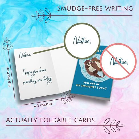 Hat Acrobat Thinking of You Cards with Envelopes - 20 Uniquely Designed Just Because Cards with Fact Cards to Send to Stay in Touch with Family, Friends, Colleagues, Students (40) in Saudi Arabia