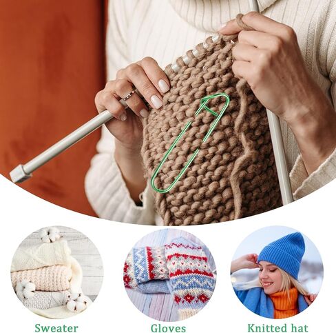 18 PCS Knitting Stitch Holder, 6 Size Yarn Stitch Holder Set for Crochet Knitting Needle, Aluminum Yarn Stitch Holders Practical Knitting Crochet Tools for Knitting Notions or Crochet, Colorful in Saudi Arabia