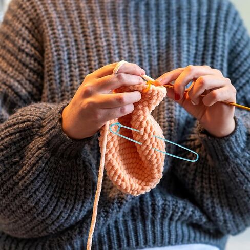 18 PCS Knitting Stitch Holder, 6 Size Yarn Stitch Holder Set for Crochet Knitting Needle, Aluminum Yarn Stitch Holders Practical Knitting Crochet Tools for Knitting Notions or Crochet, Colorful in Saudi Arabia