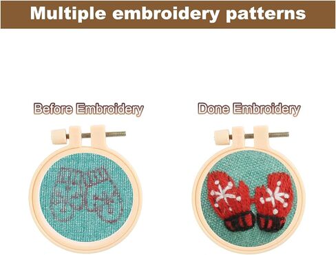 PATIKIL Embroidery Necklace Kit, Embroidery Kit for Beginners Cross Stitch Kits for Beginners Embroidery Kits Small Pendant Hand Crafts for Adults Women Gift DIY Jewelry Making, Flower in Saudi Arabia