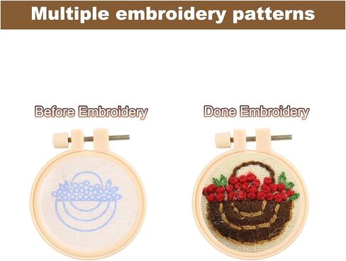 PATIKIL Embroidery Necklace Kit, Embroidery Kit for Beginners Cross Stitch Kits for Beginners Embroidery Kits Small Pendant Hand Crafts for Adults Women Gift DIY Jewelry Making, Flower in Saudi Arabia