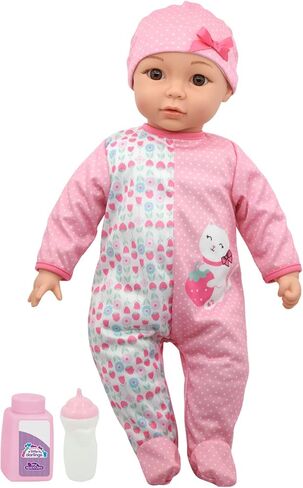 Little Darlings: 19" Cuddle Baby - Pink Kitty - Talking Baby Doll Set w/Accessories, Makes 6 Different Baby Sounds in Saudi Arabia
