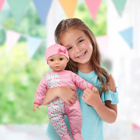 Little Darlings: 19" Cuddle Baby - Pink Kitty - Talking Baby Doll Set w/Accessories, Makes 6 Different Baby Sounds in Saudi Arabia