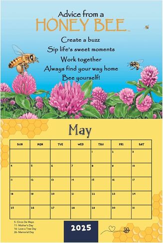 Advice from Nature 2025 Wall Calendar, 16-Month Calendar with Inspirational Nature Art, 18x12 Inches, Printed on Replanted Paper CADV2025 in Saudi Arabia