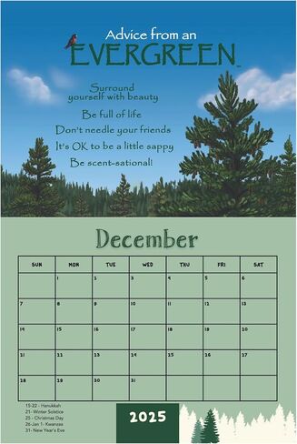 Advice from Nature 2025 Wall Calendar, 16-Month Calendar with Inspirational Nature Art, 18x12 Inches, Printed on Replanted Paper CADV2025 in Saudi Arabia