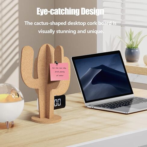 Cute Potted Cactus Desktop Cork Board - Multi-Functional Bulletin Board for Home Office and School Use in Saudi Arabia