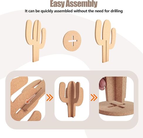 Cute Potted Cactus Desktop Cork Board - Multi-Functional Bulletin Board for Home Office and School Use in Saudi Arabia
