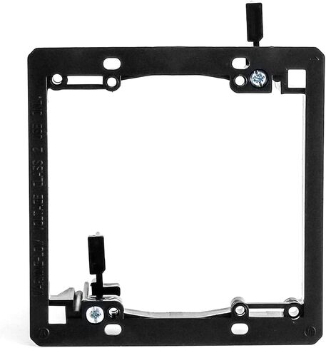 Cosfox 1 Gang Low Voltage Mounting Bracket for Passing Though Telephone Wires, Network Cables, HDMI, Coaxial, Speaker Cables, TVCable, Pack of 12, Black, 24 Screws and Cutting Template Included in Kuwait
