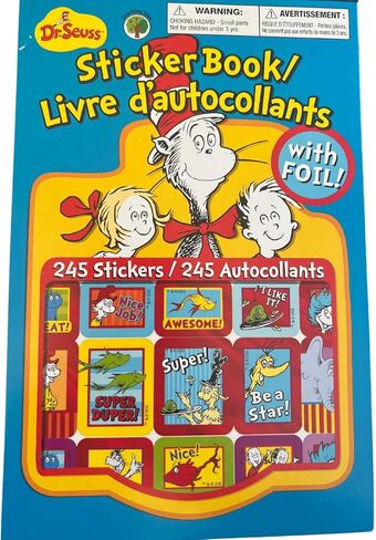 Everything Kids Dr. Seuss Sticker Book - with Foil - 245 Stickers! Ages 3+, Purple in Saudi Arabia