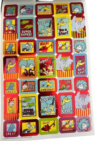Everything Kids Dr. Seuss Sticker Book - with Foil - 245 Stickers! Ages 3+, Purple in Saudi Arabia