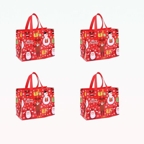 16 قطعة من أكياس هدايا عيد الميلاد من أنبيليلا، أكياس مغلفة يدوية غير منسوجة، حقائب كبيرة، حقائب هدايا، مناسبة لحقائب هدايا عيد الميلاد in Kuwait