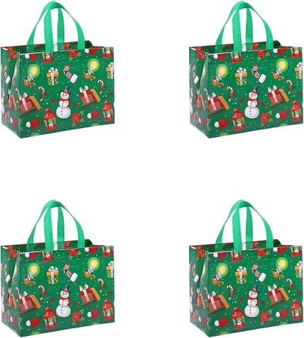 16 قطعة من أكياس هدايا عيد الميلاد من أنبيليلا، أكياس مغلفة يدوية غير منسوجة، حقائب كبيرة، حقائب هدايا، مناسبة لحقائب هدايا عيد الميلاد in Kuwait