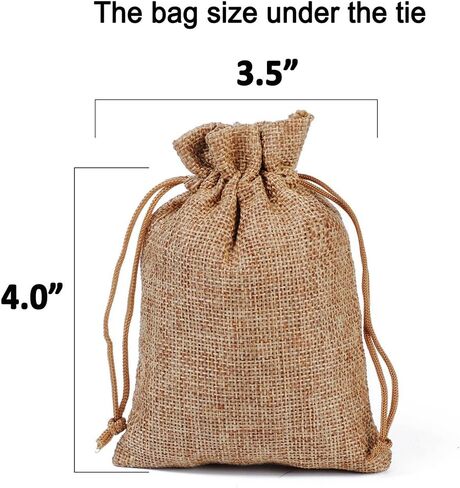 Amariver 24 Pcs Christmas Burlap Bags Christmas Drawstring Gift Bags Reusable Linen Pouches Christmas Treat Bags Small Christmas Gift Bags for Holiday Birthday New Year Parties Favor Gift Candy Bags in Kuwait