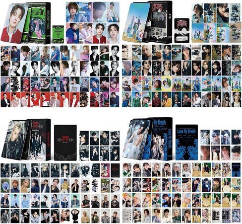 4Pack/220PCS Stray-Kids Photocards,Stray-Kids Lomo Cards Greeting Cards for Collection(Green) in Saudi Arabia