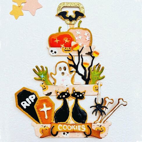KSCRAFT Tiered Tray Halloween Add on Metal Cutting Dies Stencils for DIY Scrapbooking Decorative Embossing DIY Paper Card in Saudi Arabia