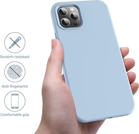 OTOFLY Compatible with iPhone 12 Pro Max Case 6.7 inch(2020),[Silky and Soft Touch Series] Premium Soft Liquid Silicone Rubber Full-Body Protective Bumper Case for iPhone 12 ProMax Case(Stone) in Saudi Arabia