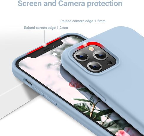 OTOFLY Compatible with iPhone 12 Pro Max Case 6.7 inch(2020),[Silky and Soft Touch Series] Premium Soft Liquid Silicone Rubber Full-Body Protective Bumper Case for iPhone 12 ProMax Case(Stone) in Saudi Arabia
