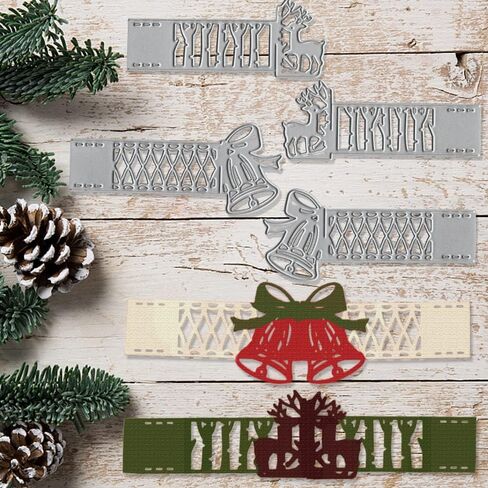 Christmas Cutting Dies for Card Making Supplies, Christmas Snow House Background Die Cuts Embossing Stencil Template Tool for DIY Scrapbooking Paper Card Photo Album Craft Decoration in Kuwait