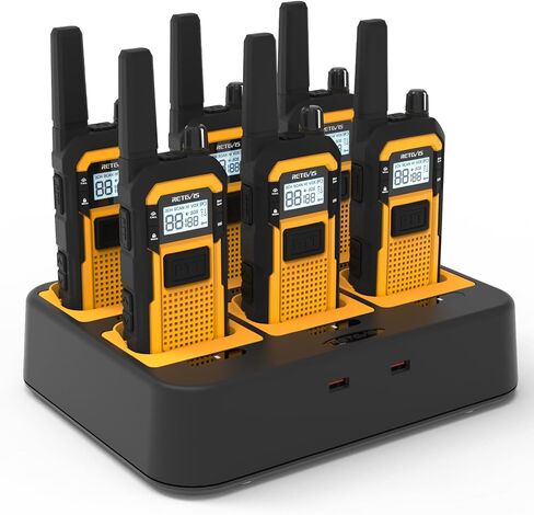 Retevis RB48 Heavy Duty Two Way Radio,Waterproof Walkie Talkies,Shock-Resistant,2000mAh,Vibration Call,Emergency Alarm,NOAA,Hands-Free,Durable 2 Way Radio for Job Site (6 Pack) in Saudi Arabia