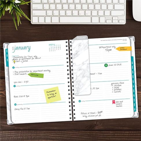 مخطط غلاف فني 2024: (نوفمبر 2023 حتى ديسمبر 2024) 8.5 بوصة × 11 بوصة مخطط يومي أسبوعي شهري وجدول أعمال سنوي. مجموعة إشارة مرجعية ومجلد جيب وملاحظات لاصقة (رخام رمادي) in Kuwait