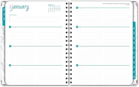 مخطط غلاف فني 2024: (نوفمبر 2023 حتى ديسمبر 2024) 8.5 بوصة × 11 بوصة مخطط يومي أسبوعي شهري وجدول أعمال سنوي. مجموعة إشارة مرجعية ومجلد جيب وملاحظات لاصقة (رخام رمادي) in Kuwait
