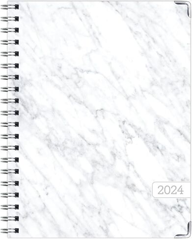 مخطط غلاف فني 2024: (نوفمبر 2023 حتى ديسمبر 2024) 8.5 بوصة × 11 بوصة مخطط يومي أسبوعي شهري وجدول أعمال سنوي. مجموعة إشارة مرجعية ومجلد جيب وملاحظات لاصقة (رخام رمادي) in Kuwait