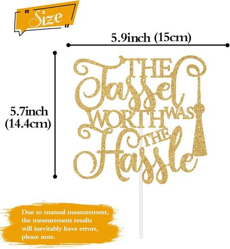 كانت الشرابة تستحق أعلى الكعكة، تهانينا يا غراد، لزينة حفلات التخرج لعام 2025، بريق ذهبي in Kuwait