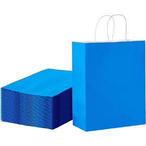 SUNCOLOR 24 Pack 13" Large Party Favor Bags Goodie Bags for Birthday Party Gift Bags With Handle for Halloween(Orange)