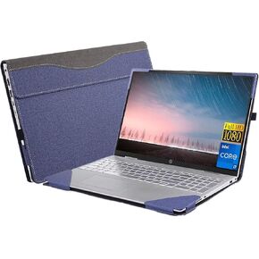 HP Envy 17 Laptop Case - 17.3 inch All-Inclusive Drop Resistant PU Leather Case (Dark Gray)