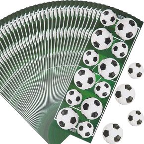 Outus 600 Pcs Soccer Ball Stickers for Kids 0.9" 0.7'' Self Adhesive Baseball Stickers Sports Theme Back to School Stickers for Scrapbooks Water Bottles Reward Cards Luggages Party Favors