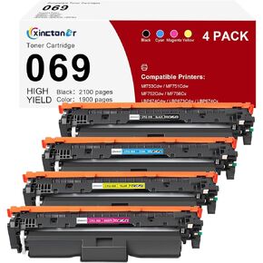 069 Toner Cartridge Set Replacement for Canon 069 069H Toner Cartridges Compatible for Canon MF753Cdw Toner Cartridge ImageCLASS MF751Cdw MF752Cdw LBP674Cdw MF756Cx LBP673Cdw Printer (4 Pack)