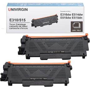 Compatible E310 Toner Cartridge Replacement for Use in Dell E514dw Dell E515dw Dell E515dn for Brother E310 E514 E515 E310dw(Black,2-Pack)
