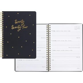 Letts of London Celebrate 2025 Weekly/Monthly Planner, 12 Months, January to December, Gold Wiro Binding, A5 Size, 8.25" x 5.875", Multilingual, Grey (C082184-25)